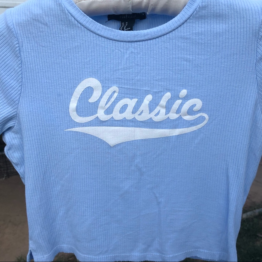 Baby blue crop top